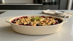 Crumble ai frutti di bosco congelati: il dolce in forno che viene sempre croccante