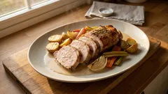 Schweinsbraten in Milch aus dem Ofen – zart, saftig und mit cremiger Jus