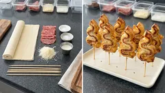 Alberelli di pasta sfoglia salati: finger food di Natale croccante e scenografico