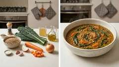 Zuppa di lenticchie e cavolo nero: cremosa e profumata, perfetta per le serate fredde