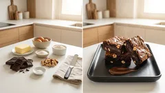 Brownies nocciole e cioccolato fondente: cuore morbido e crosticina sottile, pronti in 30 minuti